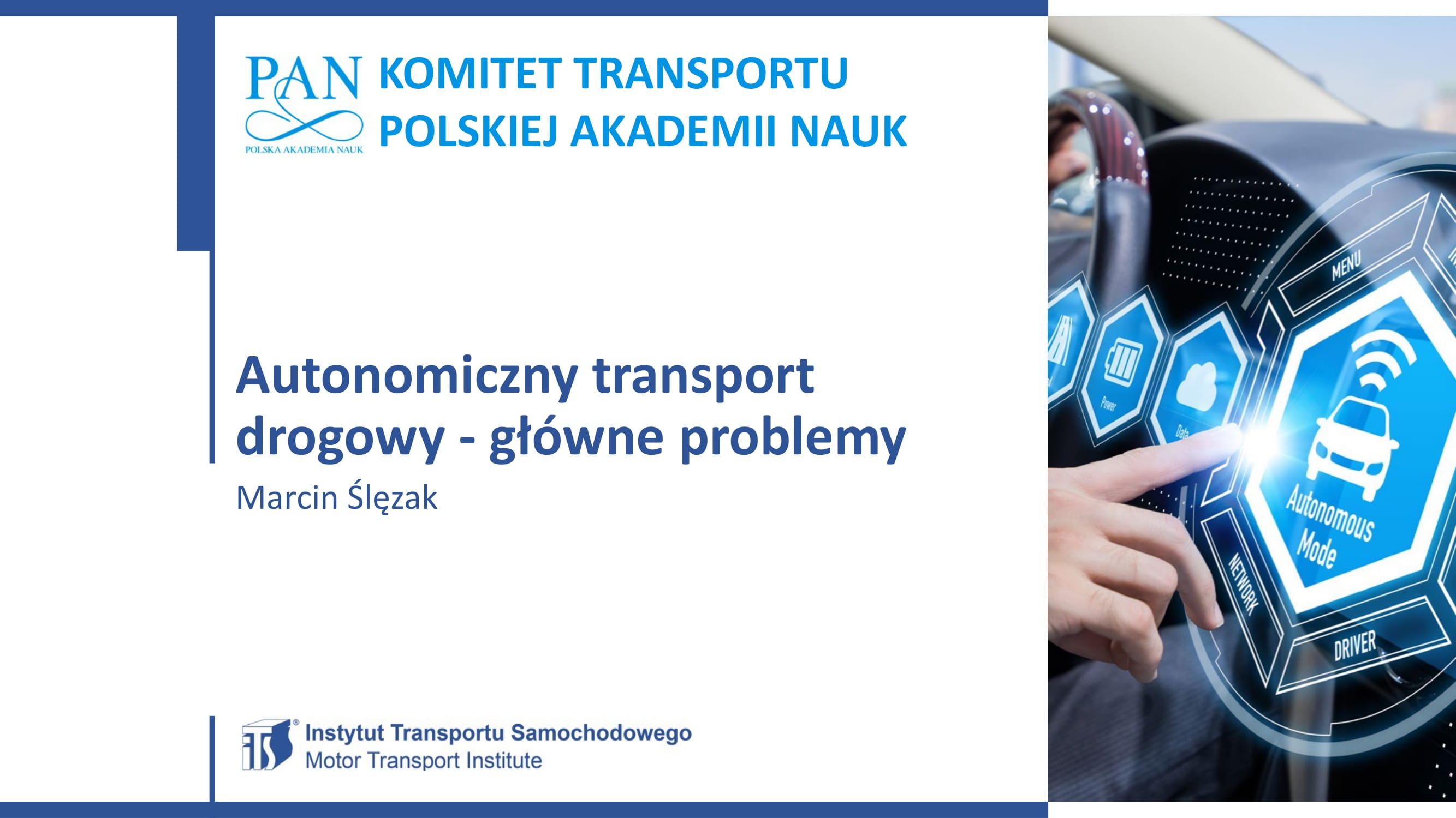 Autonomiczny transport drogowy główne problemy 01